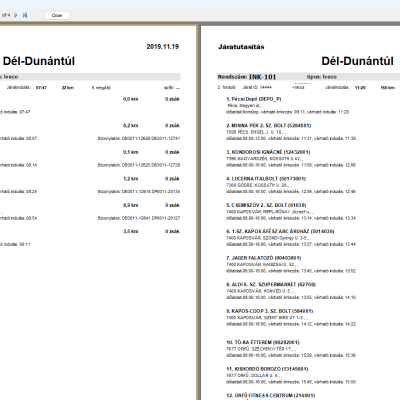 6. Járatutasítás.