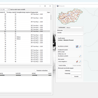 1. Megállók karbantartása.